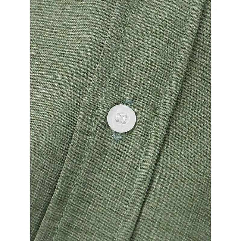 Shirt half cardigan button stand collar solid color