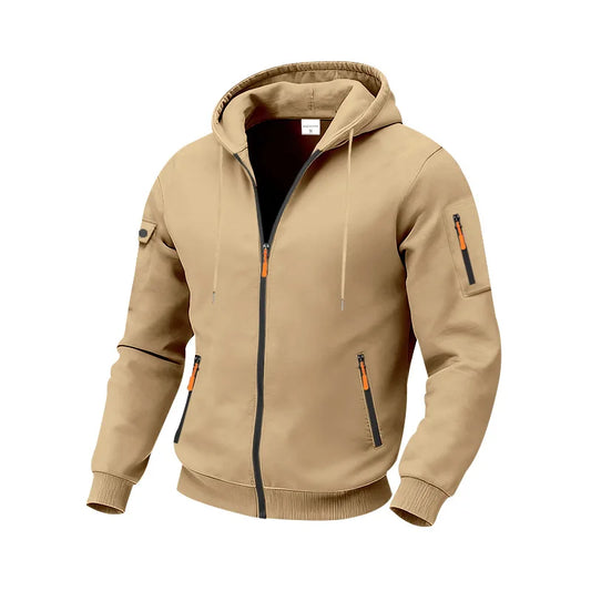 Men's Classic Hooded Zipper Knit Hoodie