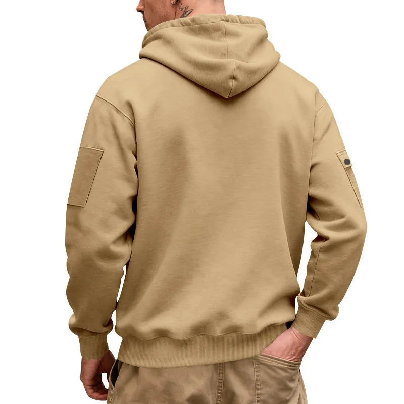 Men's Classic Hooded Zipper Knit Hoodie
