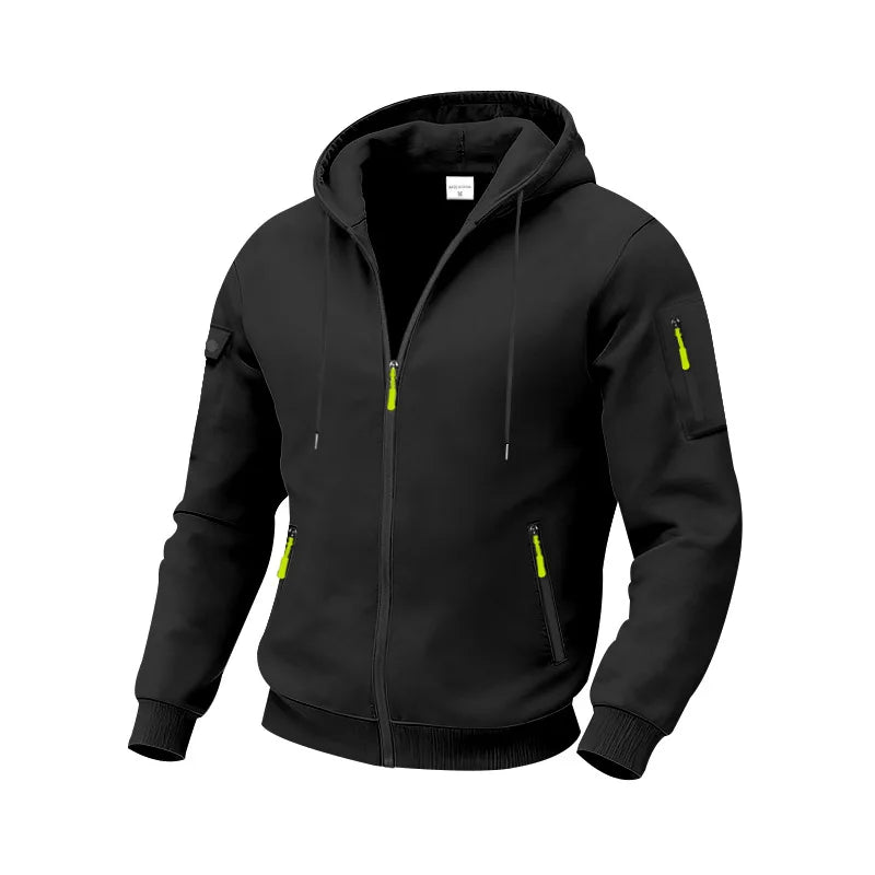 Men's Classic Hooded Zipper Knit Hoodie